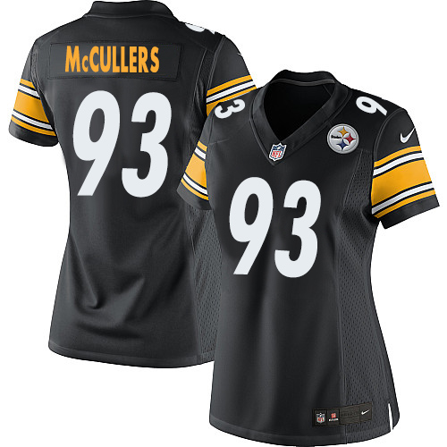 Women's Elite Dan McCullers Nike Jersey Black Home - #93 NFL Pittsburgh Steelers